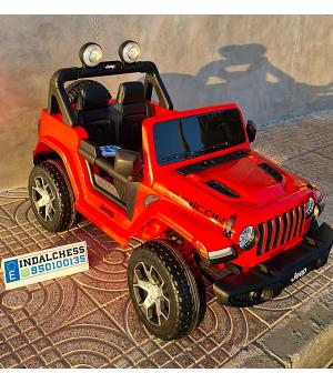 JEEP RUBICÓN 12V, ROJO, MANDO RC, 4 MOTORES, FULL OPTION - INDA248-BC555RED